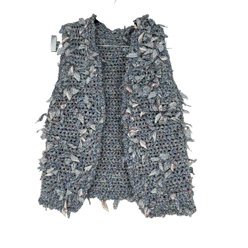 Crochet Vest Hippie Retro Grannycore Indie Craftcore Handmade Artsy Boho Coastal